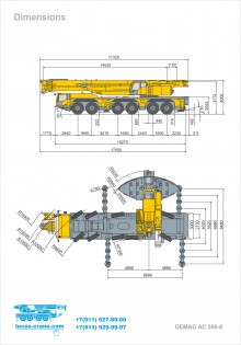 Truck crane dimensions DEMAG AC 300-6