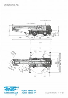 Truck crane dimensions