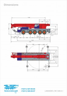 Truck crane dimensions LIEBHERR LTM 1200-5.1
