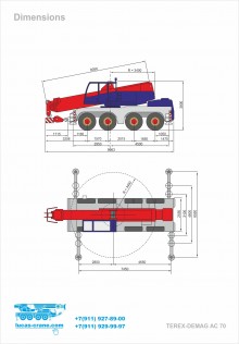Truck crane dimensions TEREX-DEMAG